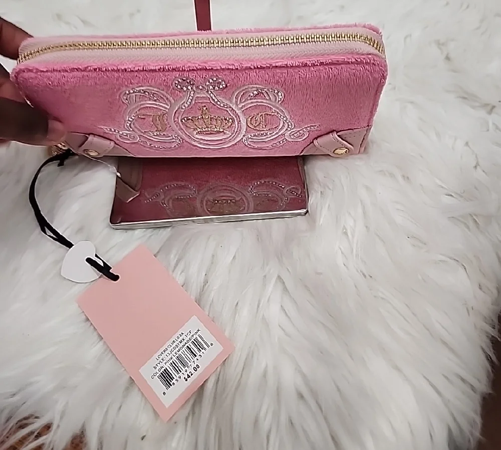 💕▪️Juicy Couture▪️lovers Club  Pink Lemonade  Long Zip Around Wallet